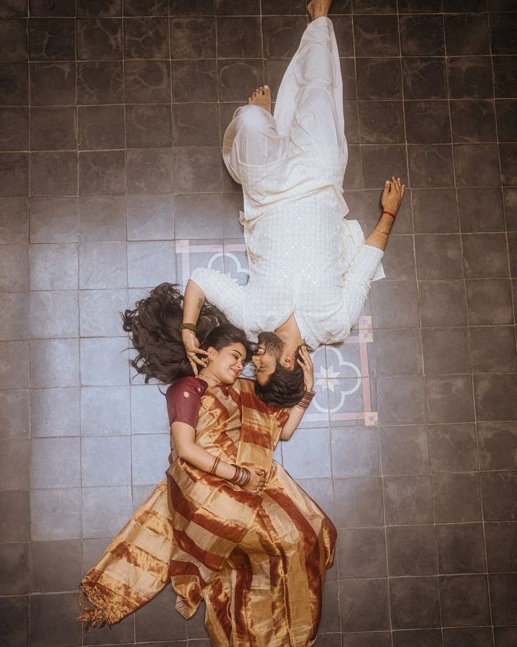 Couple at sunset pre-wedding